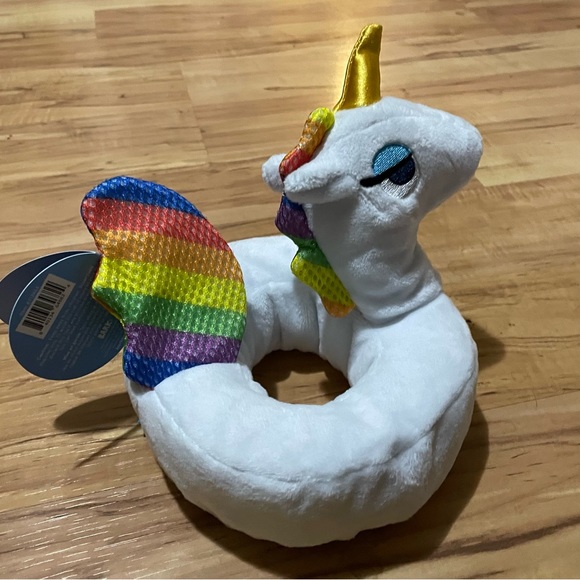 unicorn pool float shaped dog toy - Picture 2 of 6
